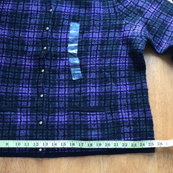 LIZ CLAIRBORNE 1X LADIES CARDIGAN SWEATER 45% COTTON 43% WOOL 12% NYLON - Picture 10 of 10